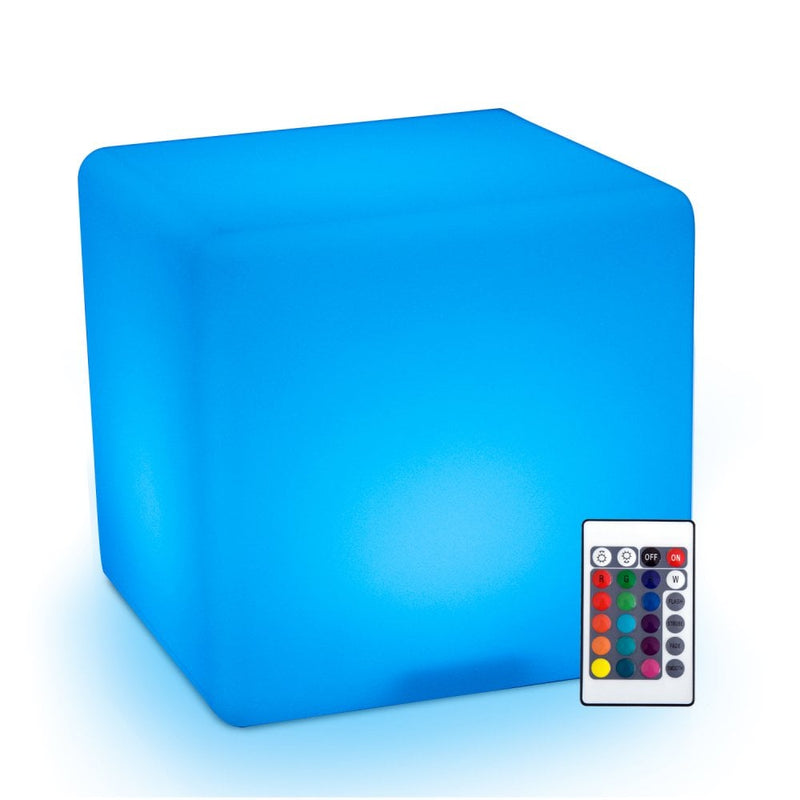 HOMCOM LED Cube Light  IP54 Waterproof, With Remote Control,16 RGB Color Changing and 4 Lighting Effects meet your need, outdoor Cordless