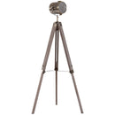 HOMCOM Tripod Floor Lamp, 65L,Wood/Bronze Colour