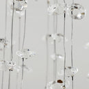 HOMCOM Crystal Chandelier, Spiral Rain Drop-Silver/Crystal