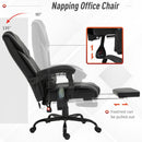 Vinsetto PU Leather Chair For Office Gaming Chair For Racing Massage Chair Electric Padded Height Angle Adjustable 5 Wheels w/Remote Comfort Masseuse Relaxation Swivel Ergonomic Black