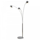 HOMCOM Steel 3-Branch Floor Lamp Silver