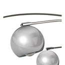 HOMCOM Steel 3-Branch Floor Lamp Silver