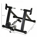 Foldable Indoor Bike Trainer Stationary Workout Stand,8 Level Magnetic Resistance, Black 8-level Riding