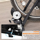 Foldable Indoor Bike Trainer Stationary Workout Stand,8 Level Magnetic Resistance, Black 8-level Riding