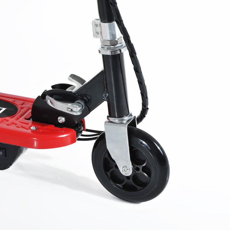 HOMCOM Kids Foldable E-Scooter W/Brake Kickstand for 7-12 Years Old -Red