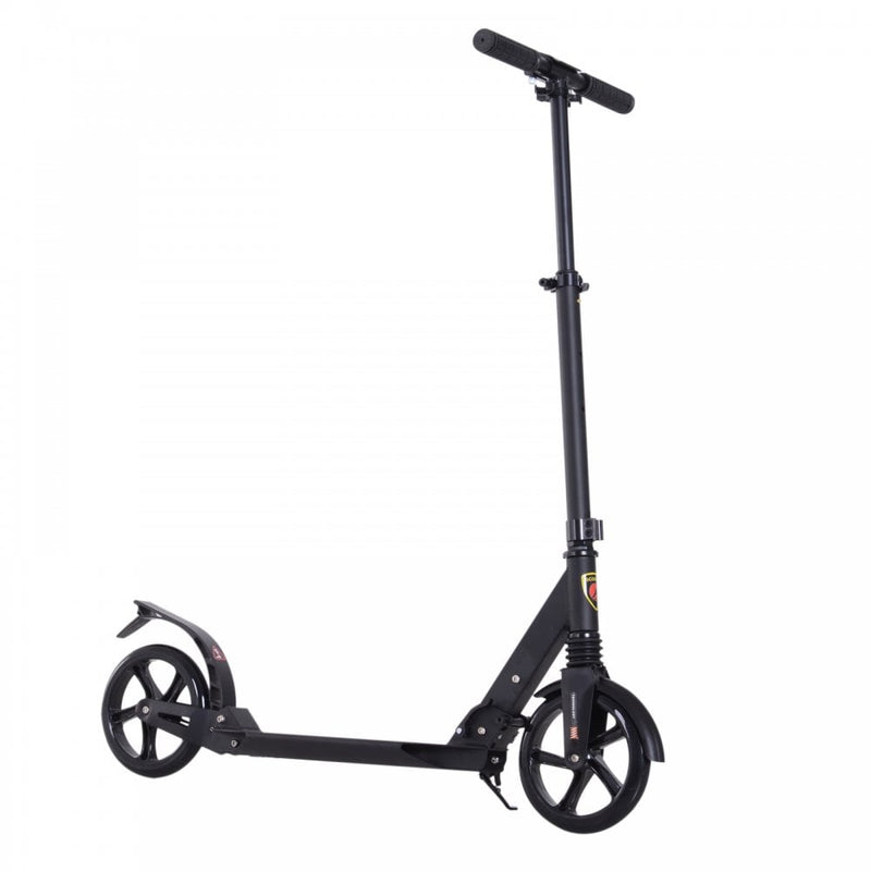 ALPINE SPIRIT Black Foldable Kick Scooter, Adjustable Height, 94L x 38W x 90-105Hcm