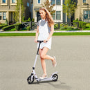 ALPINE SPIRIT White Foldable Kick Scooter, Adjustable Height, 94L x 38W x 90-105Hcm