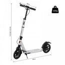 HOMCOM Teen/Adults Aluminium Folding Kick Scooter W/ Shock Mitigation System Silver