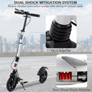 HOMCOM Teen/Adults Aluminium Folding Kick Scooter W/ Shock Mitigation System Silver