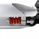 HOMCOM Teen/Adults Aluminium Folding Kick Scooter W/ Shock Mitigation System Silver