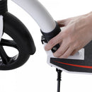 HOMCOM Teen/Adults Aluminium Folding Kick Scooter with Shock Mitigation System White