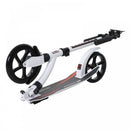 HOMCOM Teen/Adults Aluminium Folding Kick Scooter with Shock Mitigation System White