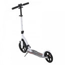 HOMCOM Teen/Adults Aluminium Folding Kick Scooter with Shock Mitigation System White
