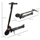Aluminium Alloy Speed Adjustable Electric Scooter w/ Light Black