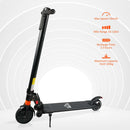 Aluminium Alloy Speed Adjustable Electric Scooter w/ Light Black