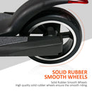Aluminium Alloy Speed Adjustable Electric Scooter w/ Light Black