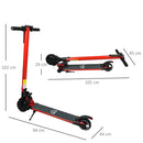 Aluminium Alloy Electric Scooter Bike Speed Adjustable for Adults w/ Light Red