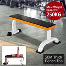 Fitness Flat Bench-Black/Orange