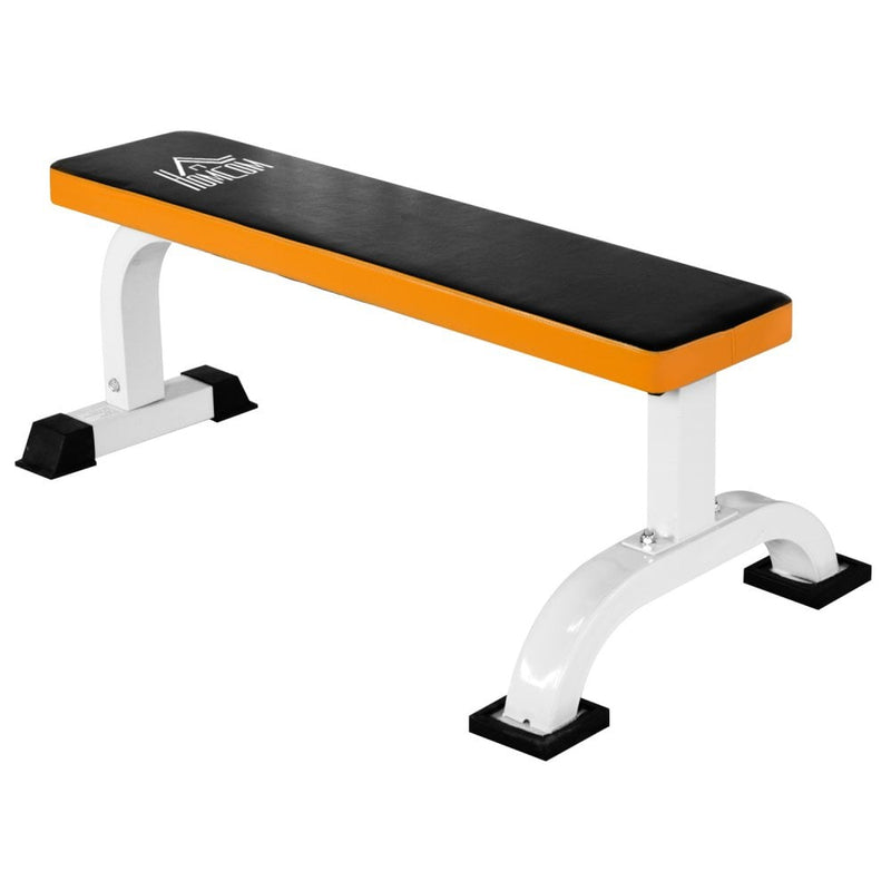 Fitness Flat Bench-Black/Orange