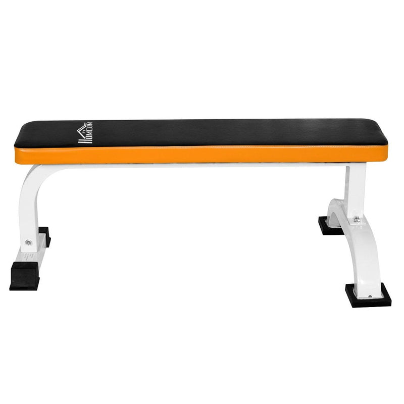 Fitness Flat Bench-Black/Orange
