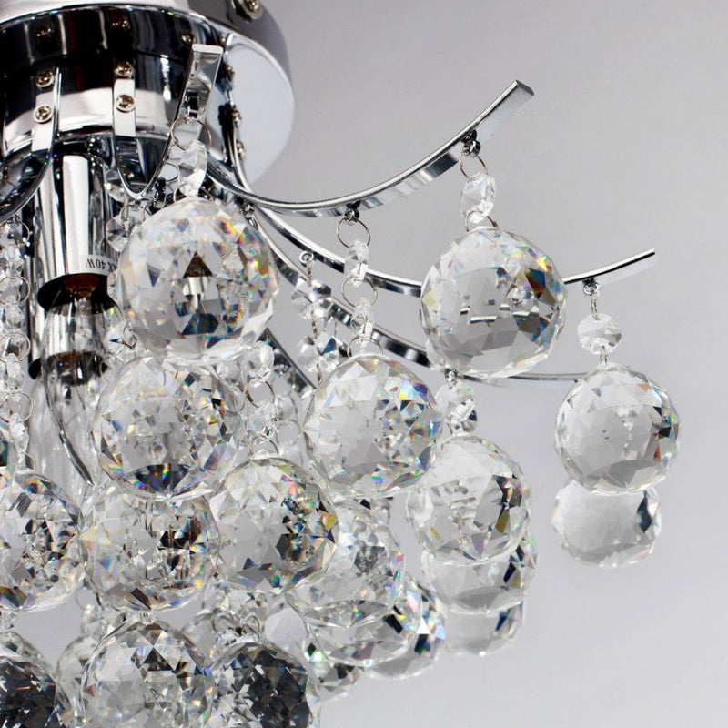 HOMCOM Crystal Ceiling Lighting Chandelier Mordern Style Pendant Light
