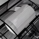 HOMCOM Chandelier  40x25H cm  Chrome/Fabric-Black