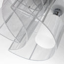 HOMCOM Modern Design Mini Style Flush Mount Ceiling Light with Flush Metal Finish Chandelier for Hallway, Dining Room, Living Room - White