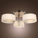 HOMCOM 3 Lights Acrylic Lamp Light Indoor Pendant Chandelier Flush Mount Office Living Room Bedroom-White