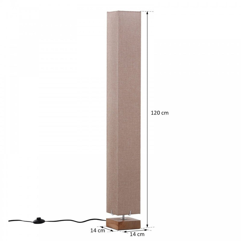 HOMCOM Linen Shade Tall Floor Lamp Beige