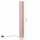 HOMCOM 120H cm Wooden Base Floor Lamp W/Linen Fabric-Cream White |