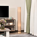 HOMCOM 120H cm Wooden Base Floor Lamp W/Linen Fabric-Cream White |