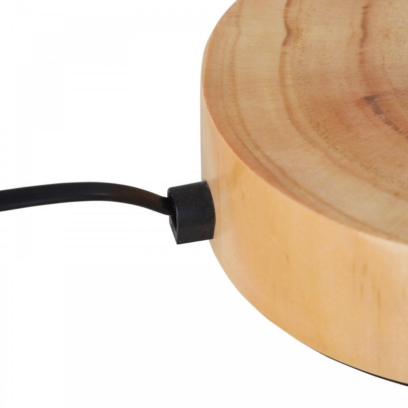 HOMCOM 120H cm Wooden Base Floor Lamp W/Linen Fabric-Cream White |