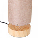 HOMCOM 120H cm Wooden Base Floor Lamp W/Linen Fabric-Cream White |
