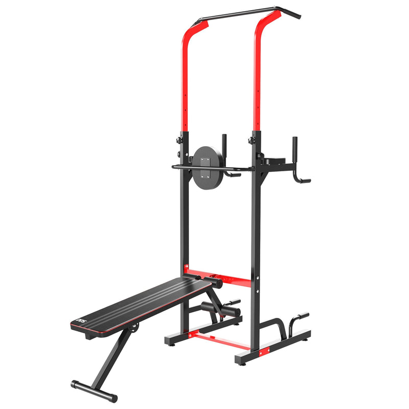 Pull Up Bar Power Tower Station for Home Gym Traning Workout Equipment With Sit Up Bench