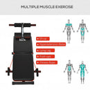 Steel Foldable Home Core Workout Bench Red/Black