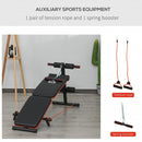 Steel Foldable Home Core Workout Bench Red/Black