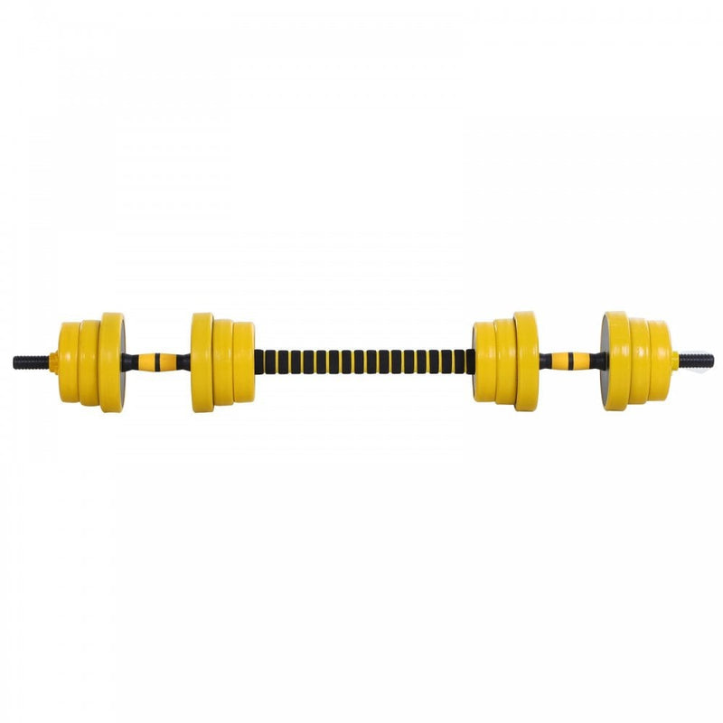 20KGS Dumbbell & Barbell  Adjustable Set Plate Bar Clamp Rod Home Gym Sports Area Exercise Ergonomic Fitness