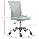 Vinsetto Mesh Ergonomic Home Office Chair w/ Wheels Grey