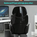 Vinsetto Padded Linen Ergonomic Home Office Chair w/ Wheels Grey