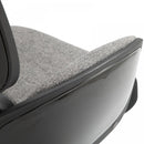 Vinsetto Padded Linen Ergonomic Home Office Chair w/ Wheels Grey