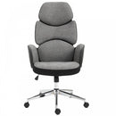 Vinsetto Padded Linen Ergonomic Home Office Chair w/ Wheels Grey
