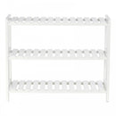 MDF 3-Tier Slatted Shoe Rack White