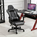 Vinsetto High Back Racing Gaming Chair Reclining 360-¦ Swivel Rocking Height Adjustable with Pillow and Build-in Lumbar Home Black PU Leather