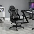 Vinsetto High Back Racing Gaming Chair Reclining 360-¦ Swivel Rocking Height Adjustable with Pillow and Build-in Lumbar Home Black PU Leather