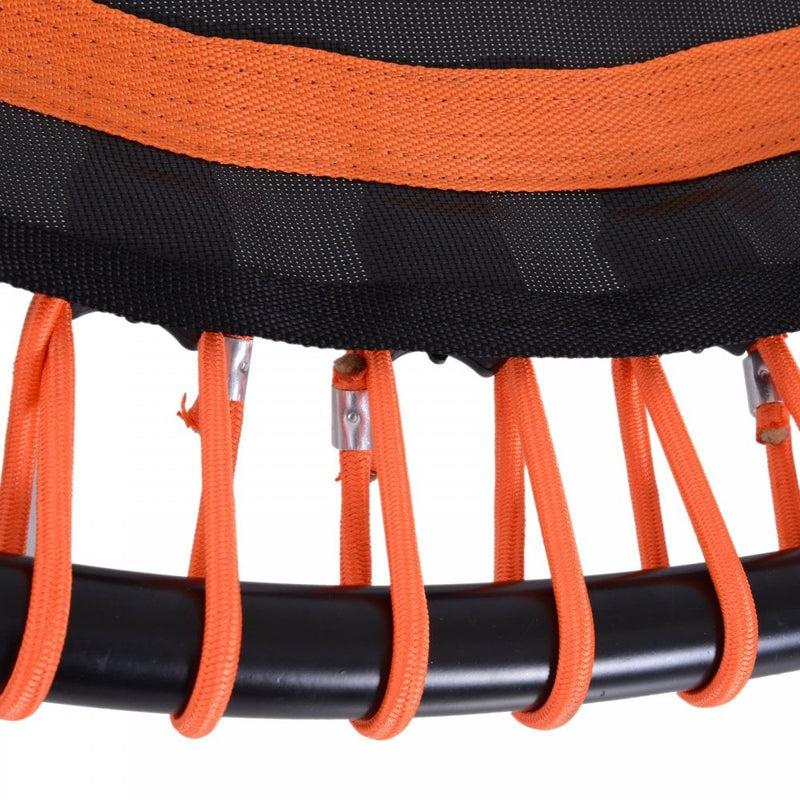 HOMCOM Mini Trampoline, ?114.3 x 122-138Hcm-Black/Orange