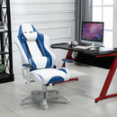 Vinsetto PU Leather LED Light Gaming Chair w/ Pillows Blue