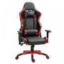 Vinsetto Holographic Stripe Gaming Chair Ergonomic PU Leather High Back 360-¦ Swivel w/ 5 Wheels 2 Pillows Back Support Racing Reclining Black Red