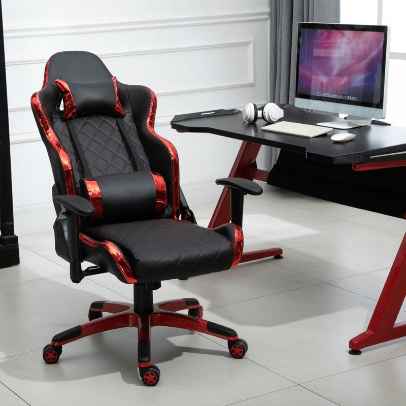 Vinsetto Red, Ergonomic Home Office Chair High Back Armchair