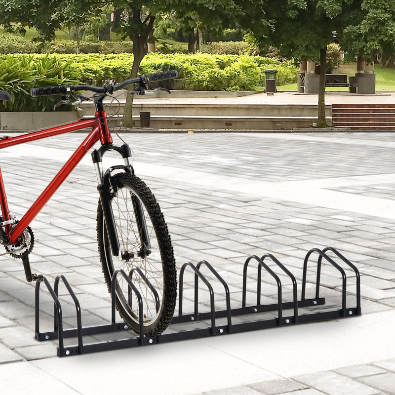 Bike Rack, 130Lx33Wx27H, Steel-Black