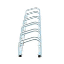 6-Bike Floor Parking Stand Rack or Wall Mount Bicycle Cycle Storage Locking Holder Steel Pipe-Silver